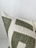 Lennox Green Greek Key Pillow Cover – view 2