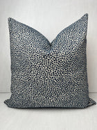 Zoey Blue Dots Woven Chenille Pillow Cover – view 3