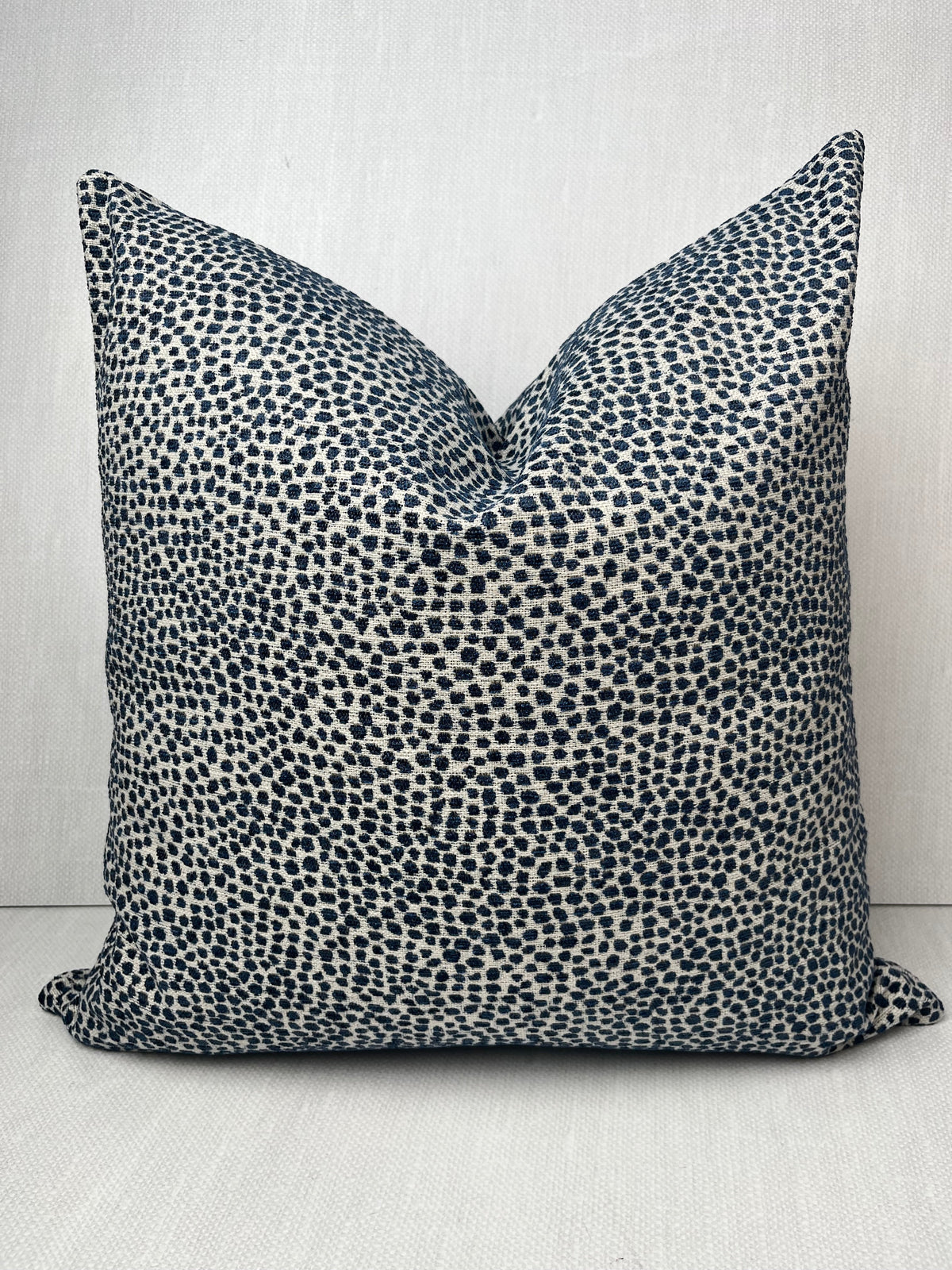Zoey Blue Dots Woven Chenille Pillow Cover – view 3