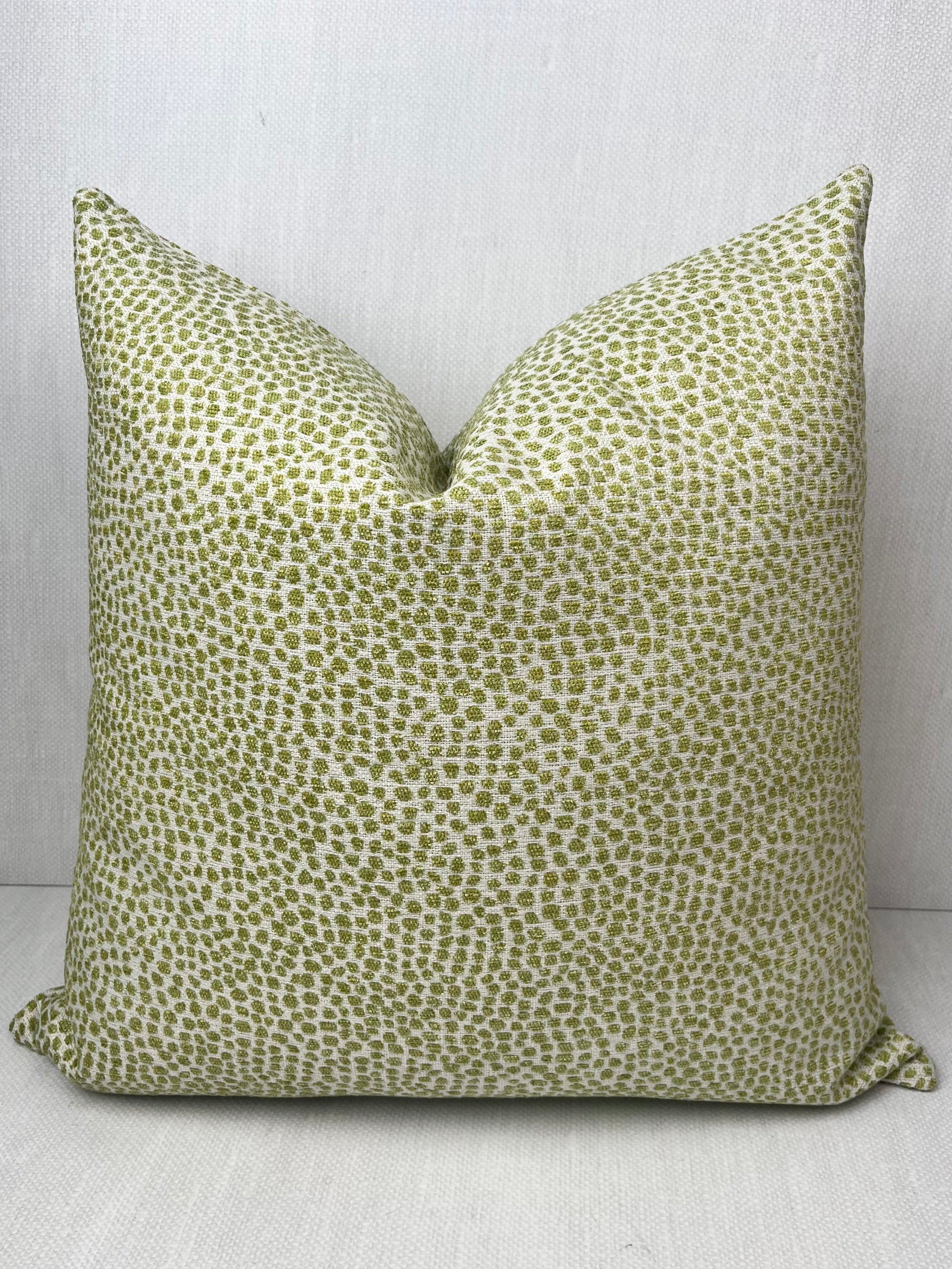 Zoey Pear Green Dots Woven Chenille Pillow Cover – view 3