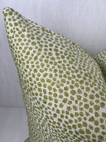 Zoey Pear Green Dots Woven Chenille Pillow Cover – view 2