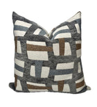 Colin Blue and Grey Geometric Pillow Cover
