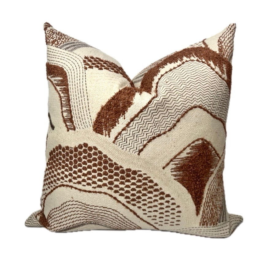Montana Terracotta Abstract Landscape Pillow Cover – view 5