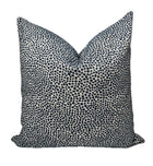 Zoey Blue Dots Woven Chenille Pillow Cover