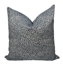 Zoey Blue Dots Woven Chenille Pillow Cover