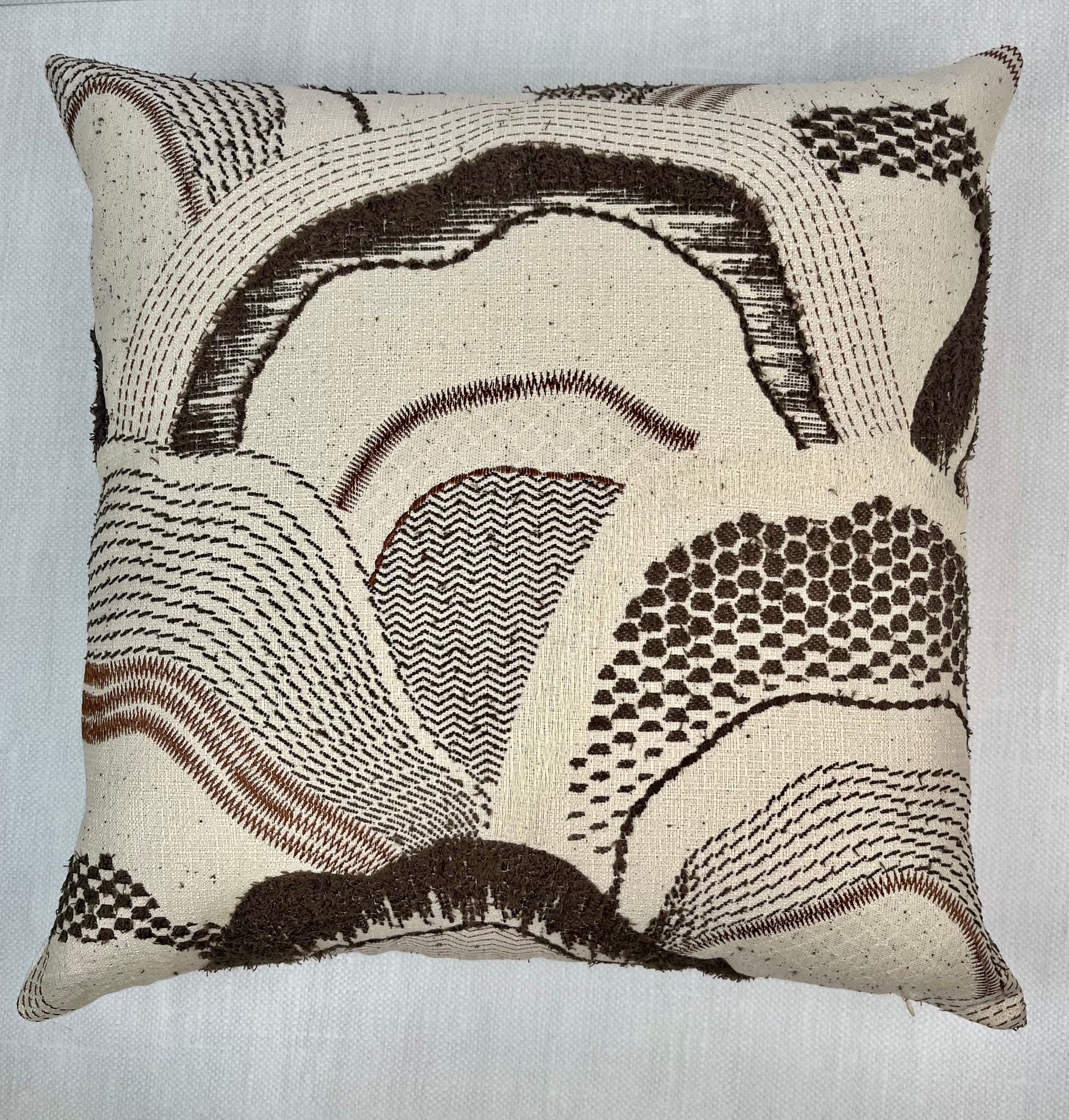 Montana Brown Abstract Landscape Pillow Cover – view 5