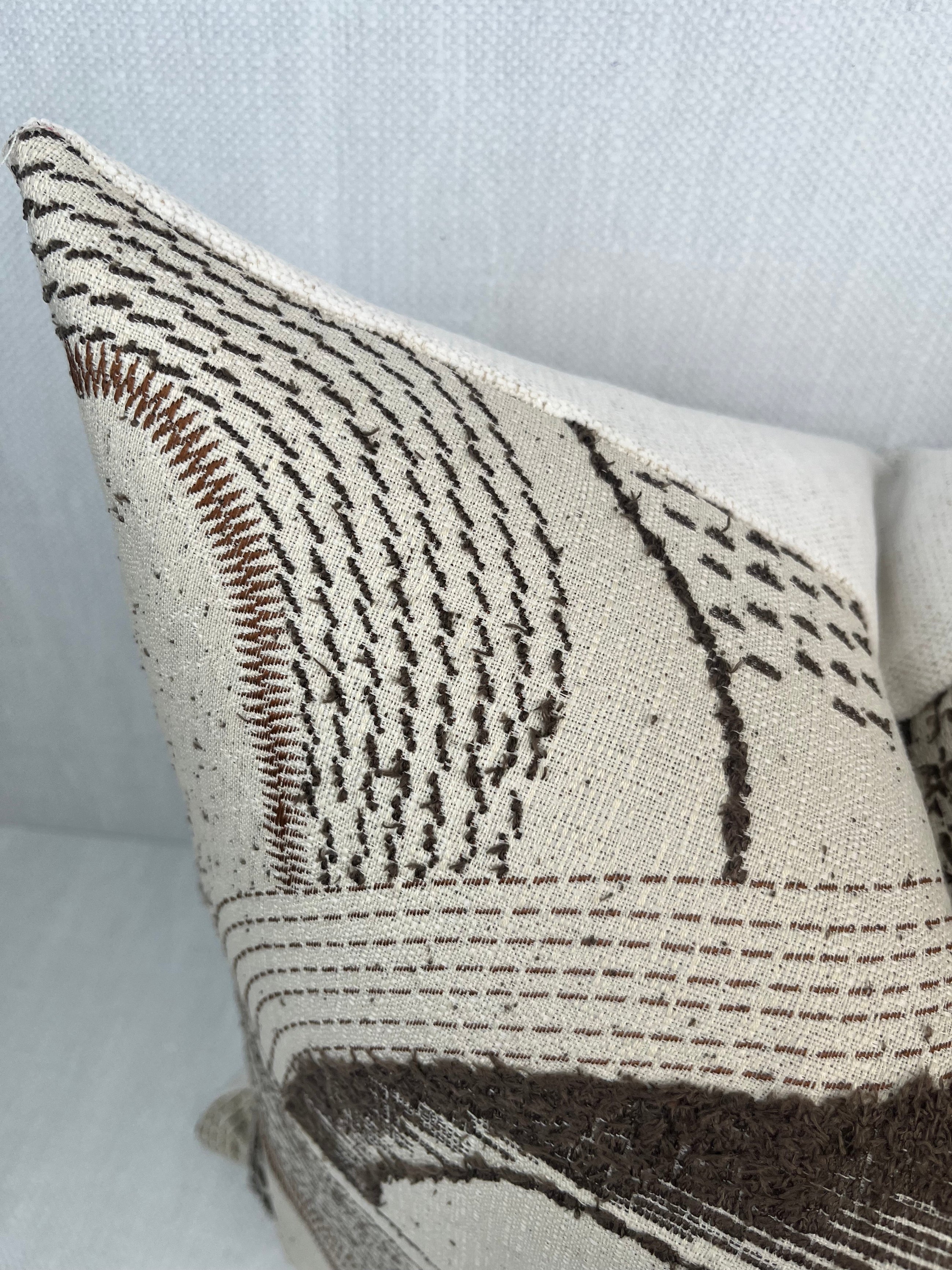 Montana Brown Abstract Landscape Pillow Cover – view 2