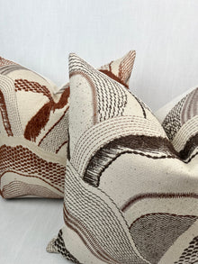 Montana Brown Abstract Landscape Pillow Cover – view 4