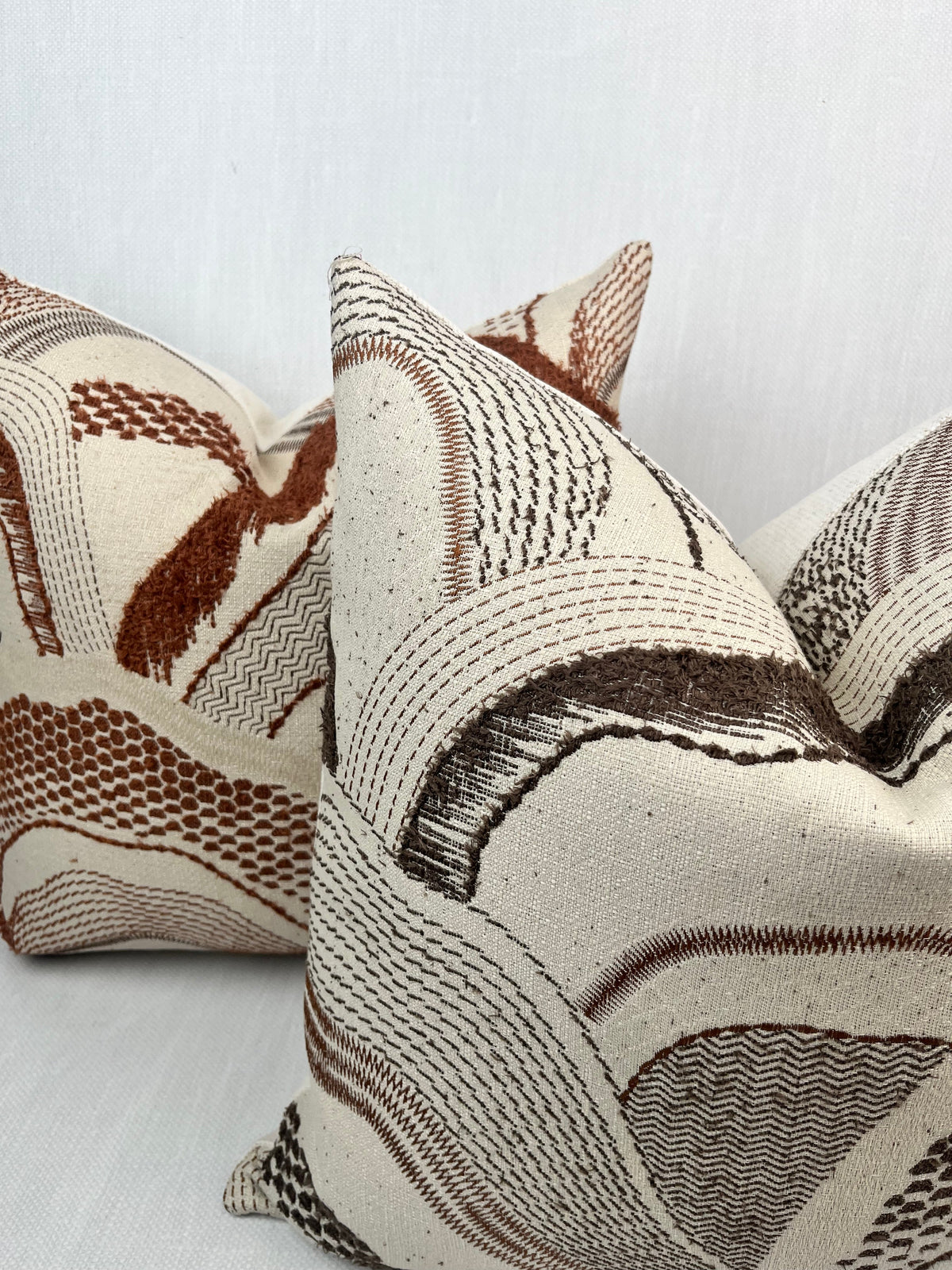 Montana Brown Abstract Landscape Pillow Cover – view 4