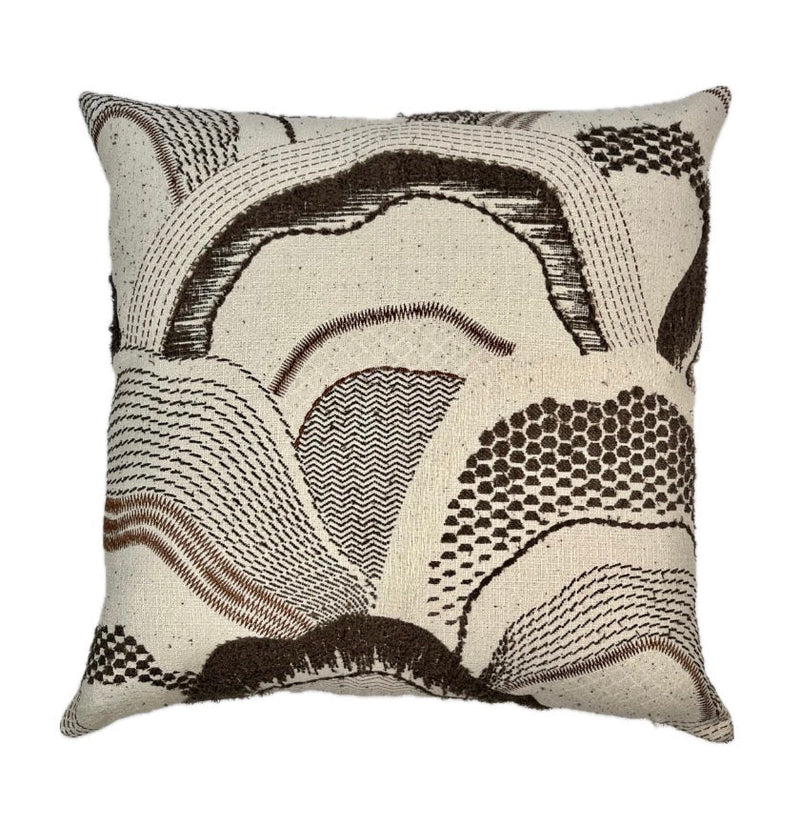 Montana Brown Abstract Landscape Pillow Cover