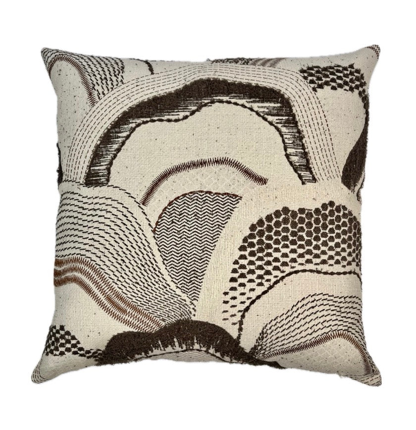 Montana Brown Abstract Landscape Pillow Cover
