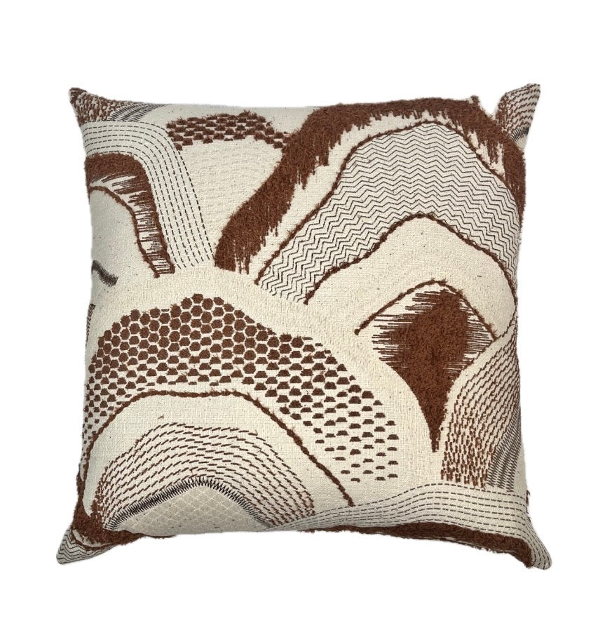 Montana Terracotta Abstract Landscape Pillow Cover