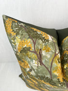 Silas Olive Green Embroidered Trees Pillow Cover – view 2