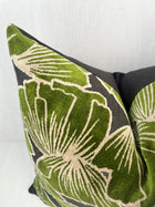 Sylvia Emerald Ginkgo Velvet Pillow Cover – view 2