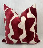 Emerson Crimson Wave Velvet Pillow Cover – view 3