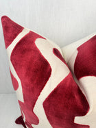 Emerson Crimson Wave Velvet Pillow Cover – view 2