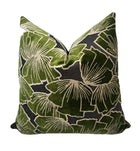 Sylvia Emerald Ginkgo Velvet Pillow Cover – view 3