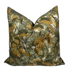 Silas Olive Green Embroidered Trees Pillow Cover – view 3