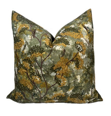 Silas Olive Green Embroidered Trees Pillow Cover – view 3