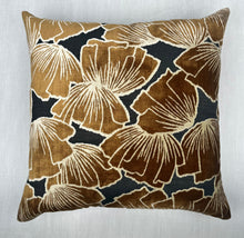Sylvia gold ginkgo leaf velvet pillow cover, view 4