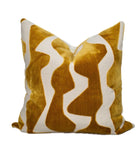Emerson gold velvet abstract wave pillow cover – One Affirmation