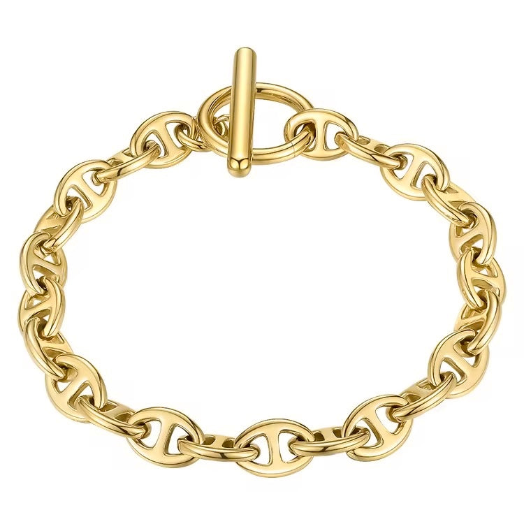 Taylor Toggle Bracelet with gold-plated toggle clasp