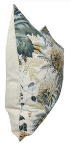 Dahlia Floral Pillow Cover in Blue