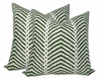 La Jolla Pillow Cover in Verde Green, Schumacher Textiles