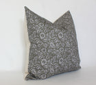 Olive green floral pillow cover, view 5
