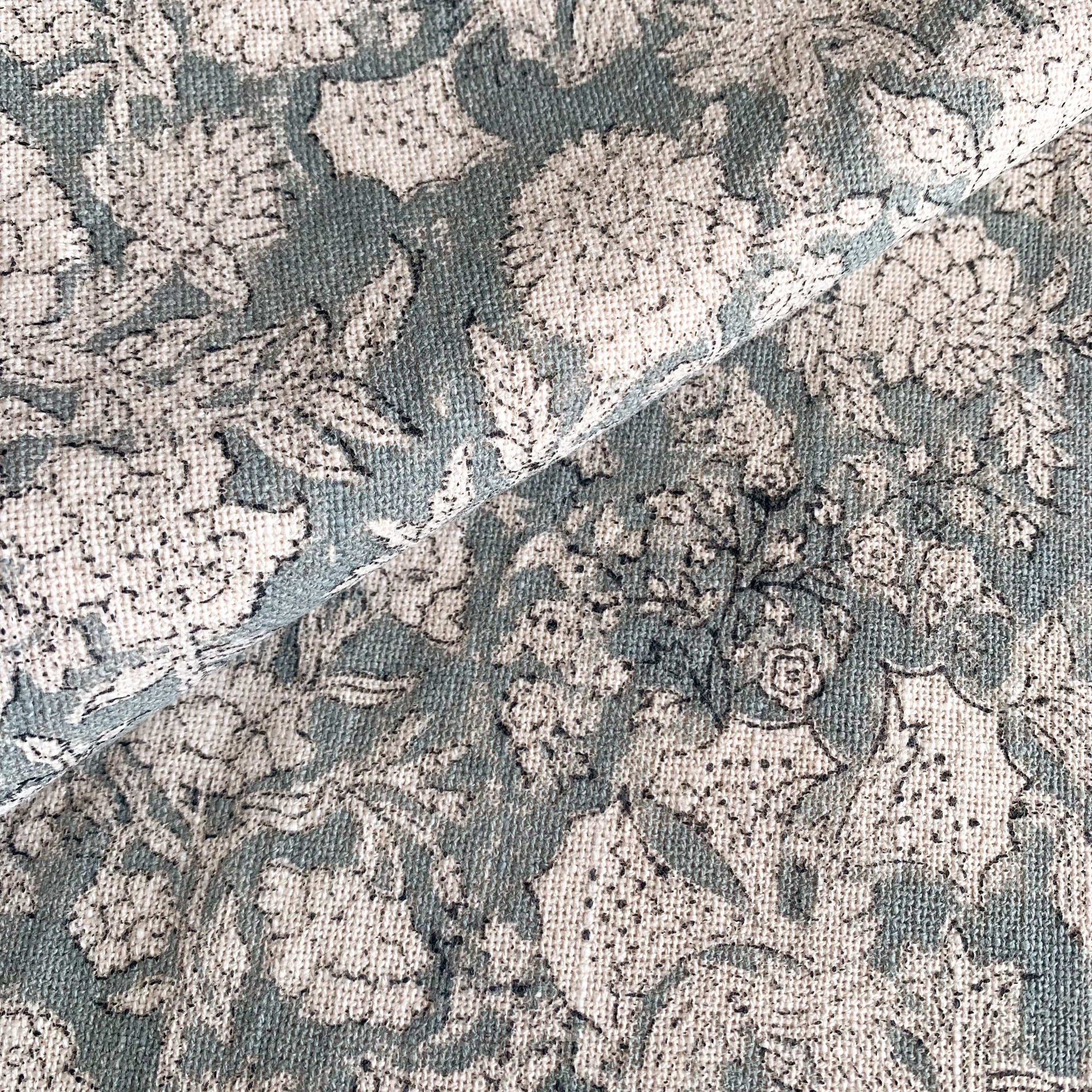 Chloe Floral Block Printed Pillow Cover | Blue