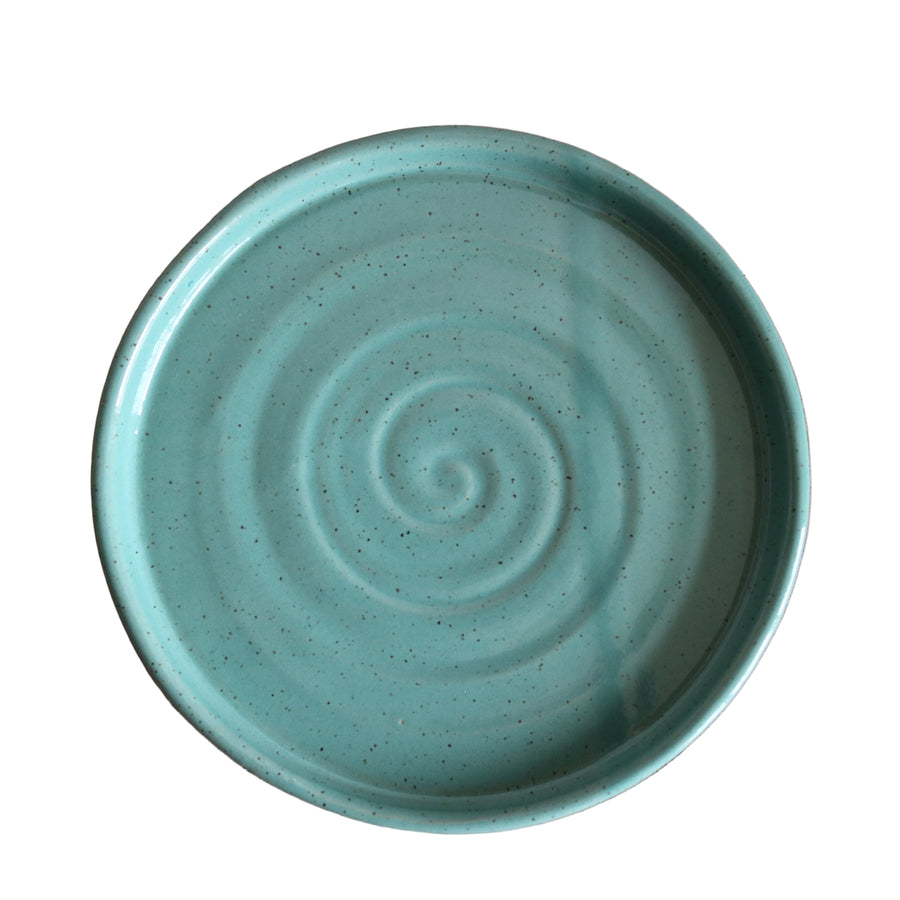 Handmade ceramic dinner plate by KJ Pottery