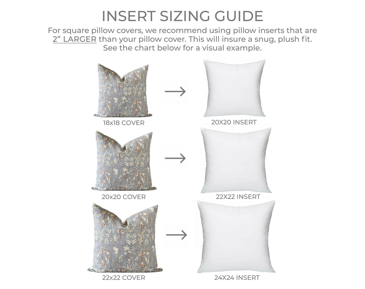Carina charcoal and cream floral pillow cover, styled view