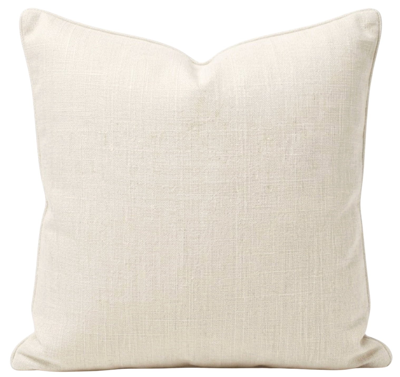 Fern Stripe designer pillow cover with ivory linen back
