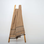 Pravala orange tan handwoven Indian wool throw blanket – view 11
