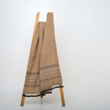 Pravala orange tan handwoven Indian wool throw blanket – view 11