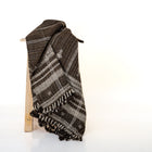Bronzite warm brown handwoven Indian wool throw blanket – view 13