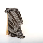 Sphene brown handwoven Indian wool throw blanket – view 13