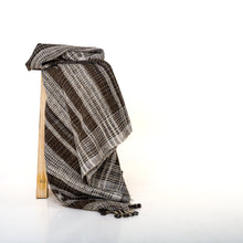 Sphene brown handwoven Indian wool throw blanket – view 13