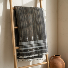 Spinel brown handwoven Indian wool throw blanket – view 10
