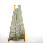 Willow sage green handwoven Indian wool throw blanket – view 12