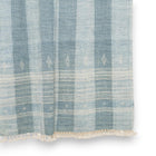 Iris teal blue handwoven Indian wool throw blanket – view 2