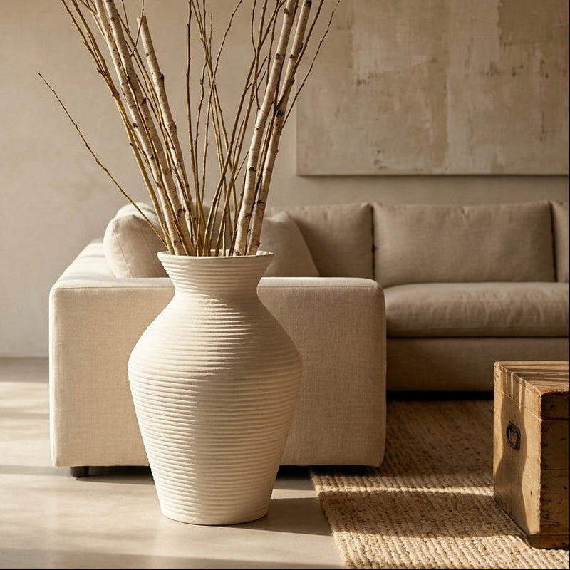 Ilios Ribbed Vase, 20" - Limited Release