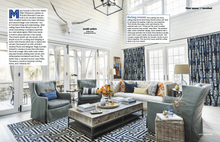 Antigua pillow in natural indigo as featured in HGTV Magazine