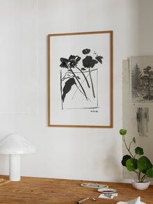 Ink Vase of Flowers