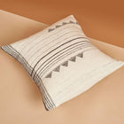 Kora white and black handloom large square pillow cover, 24x24 – One Affirmation