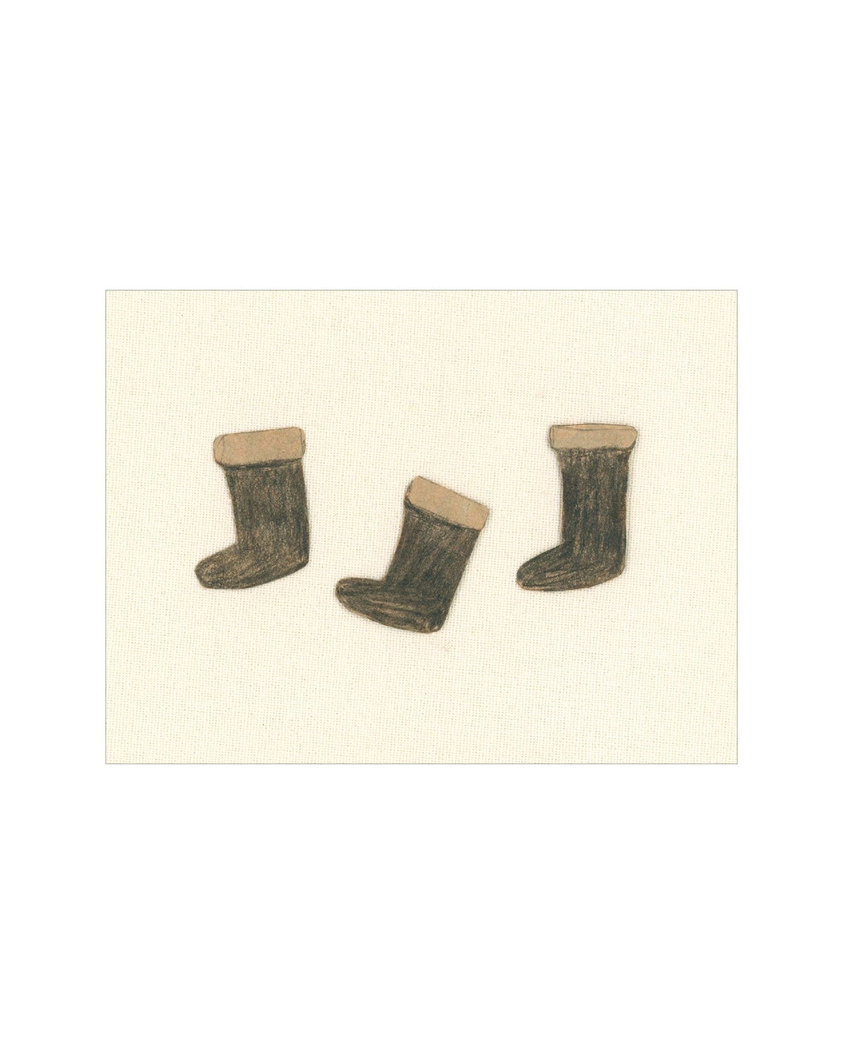 Holiday Stockings minimal Christmas art print, view 10