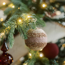 JUTE ORNAMENTS WITH GLITTER