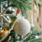 JUTE ORNAMENTS WITH GLITTER