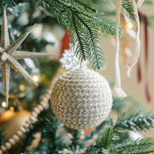 JUTE ORNAMENTS WITH GLITTER