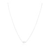 Janet Side Cross Necklace Silver